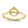 10K Polished Pearl Ring Mounting