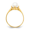 Gold Polished Freshwater Pearl and Diamond Rings