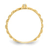 Gold Polished Diamond Heart Rings