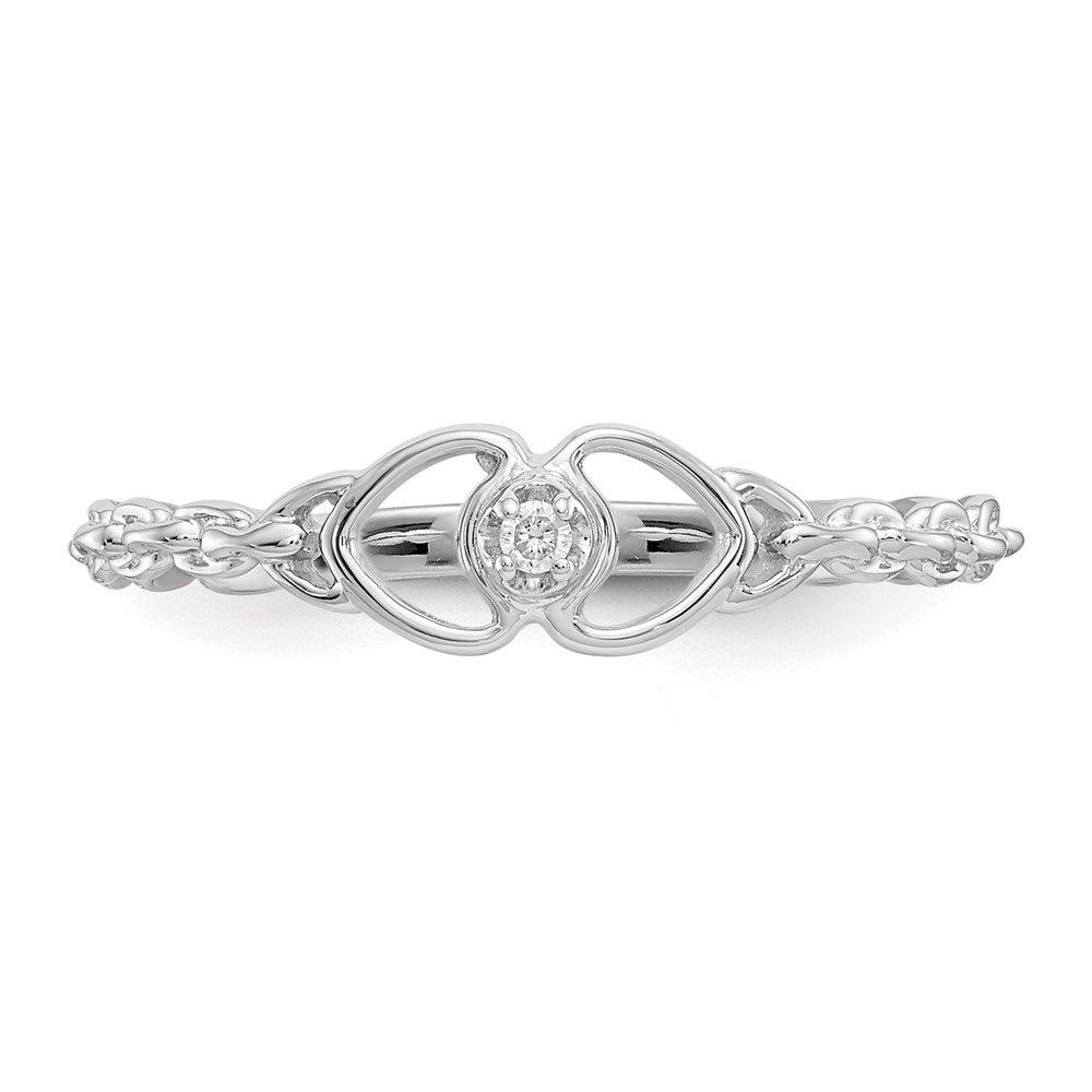 Gold Polished Diamond Heart Rings