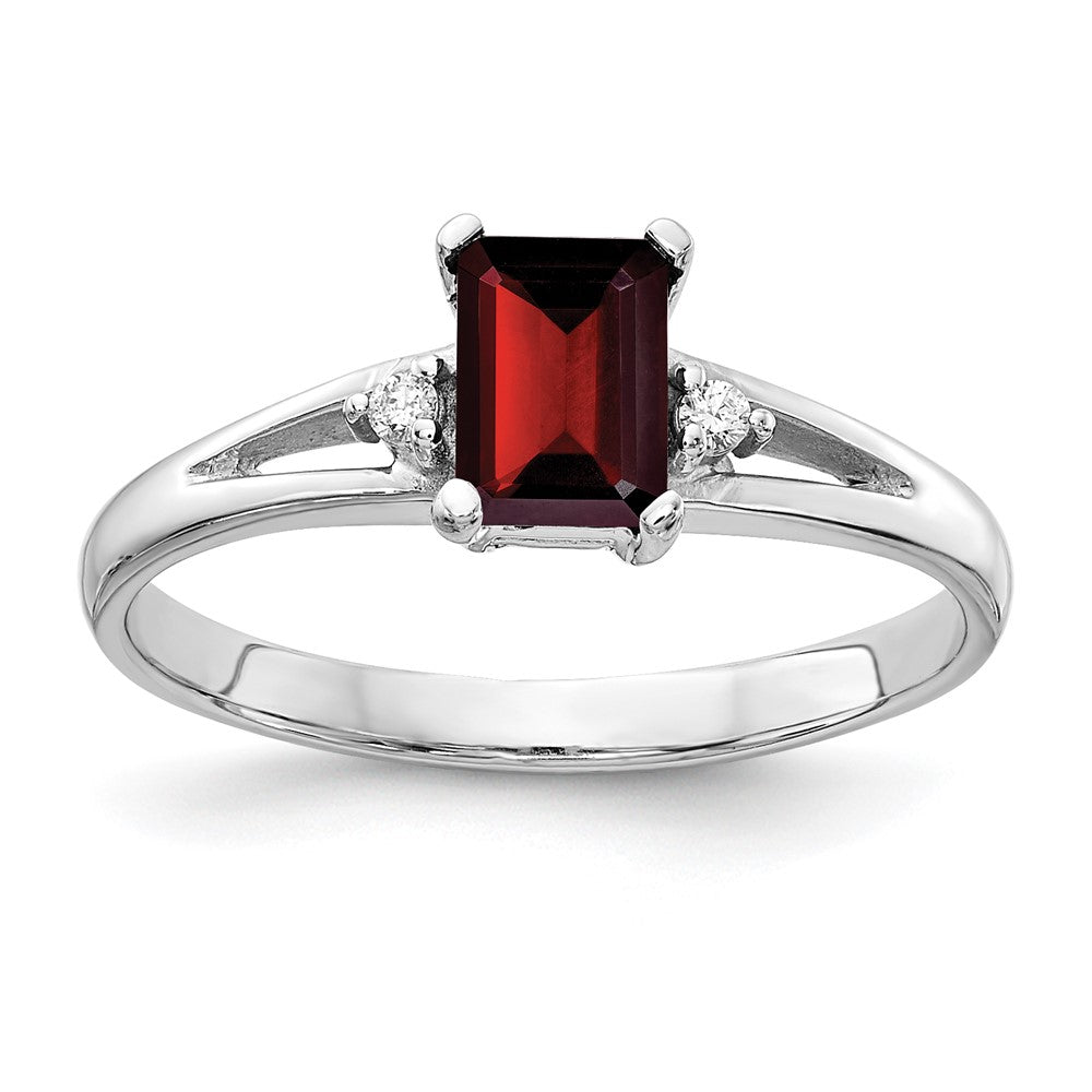 Emerald Cut Gemstone & Diamond Rings