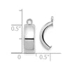 10k White Gold Polished Earring Jackets