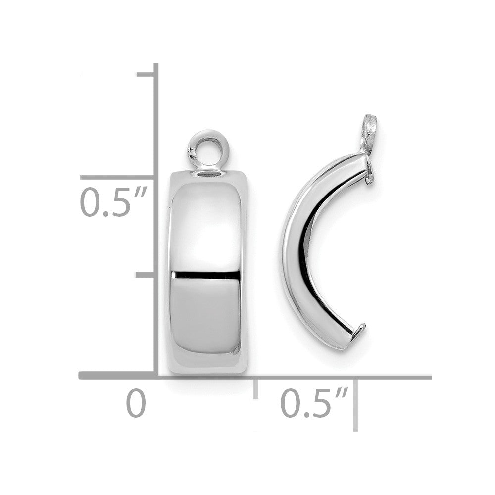 10k White Gold Polished Earring Jackets