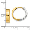 Gold Two-tone Circle Hinged Hoop Earrings