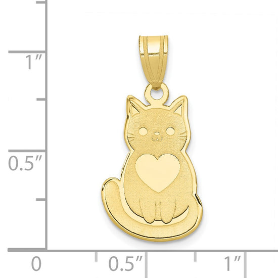 Gold Polished Cat Pendants