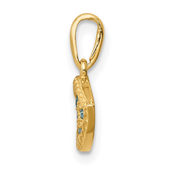 Gold Polished Eye Pendants
