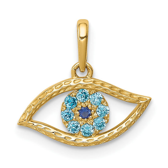 Gold Polished Eye Pendants