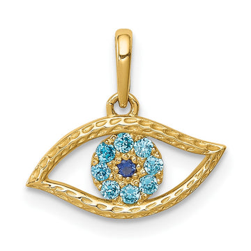 Gold Polished Eye Pendants
