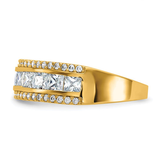 10K Tiara Collection Polished CZ Ring