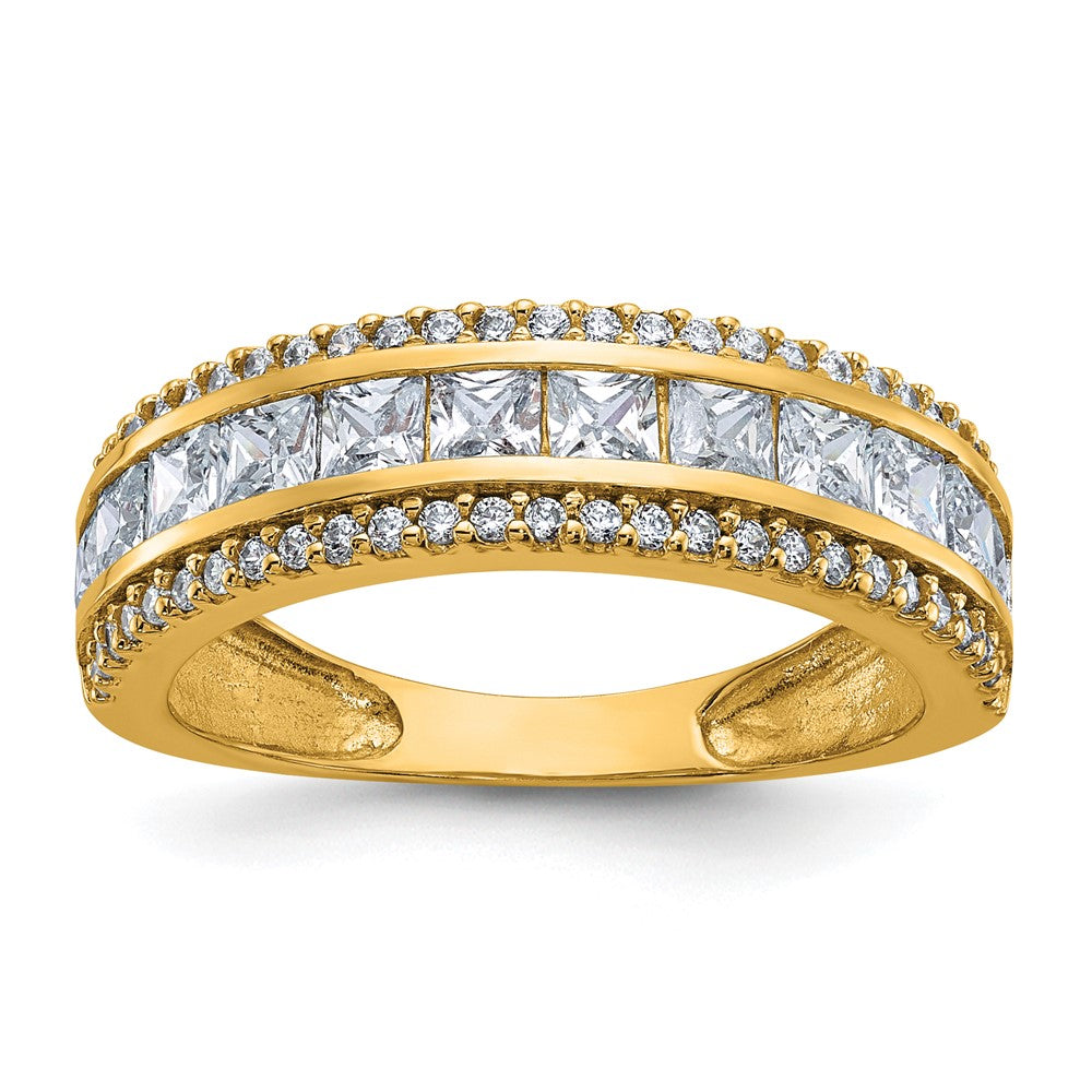 10K Tiara Collection Polished CZ Ring