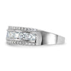 10K Tiara Collection White Gold Polished CZ Ring