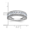 10K Tiara Collection White Gold Polished CZ Ring