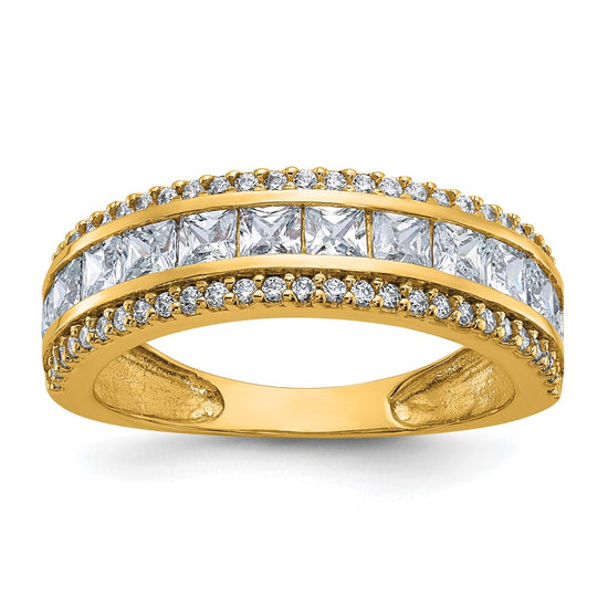 10K Tiara Collection Polished CZ Ring