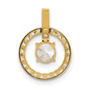 10K Tiara Collection Polished CZ Pendant