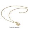 10K Tiara Collection Polished CZ Pendant