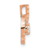 10K Tiara Collection Rose Gold Polished CZ Pendant