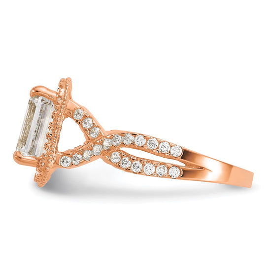 Tiara Collection Polished CZ Rings