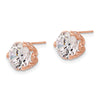 10K Tiara Collection Polished CZ Post Earrings