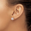 10K Tiara Collection Polished CZ Post Earrings