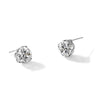 10K Tiara Collection White Gold Polished CZ Post Earrings