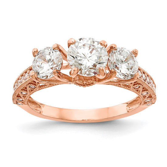 Tiara Collection Polished CZ Rings