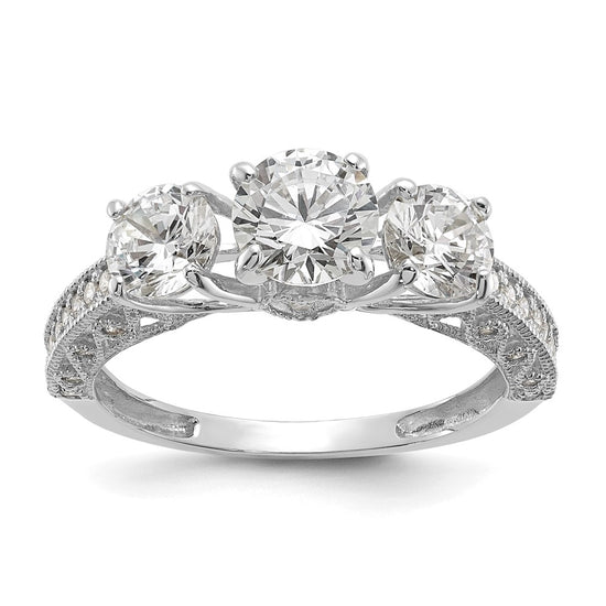 Tiara Collection Polished CZ Rings