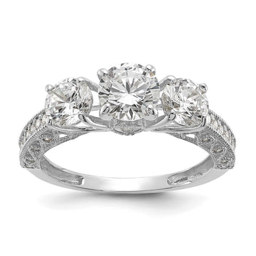 Tiara Collection Polished CZ Rings
