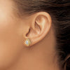 10K Tiara Collection Polished CZ Post Earrings