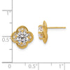 10K Tiara Collection Polished CZ Post Earrings