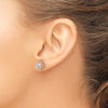 10K Tiara Collection Polished CZ Post Earrings