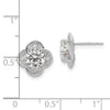 10K Tiara Collection Polished CZ Post Earrings