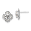 10K Tiara Collection Polished CZ Post Earrings