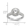 10K Tiara Collection White Gold Polished CZ Ring