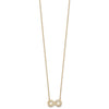 10K Polished CZ Infinity 18 inch Necklace