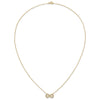 10K Polished CZ Infinity 18 inch Necklace