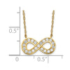 10K Polished CZ Infinity 18 inch Necklace