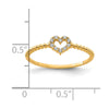 10K Heart CZ Ring