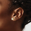 10K Tiara Collection Polished CZ Post Earrings