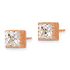 10K Tiara Collection Polished CZ Post Earrings
