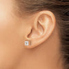 10K Tiara Collection Polished CZ Post Earrings