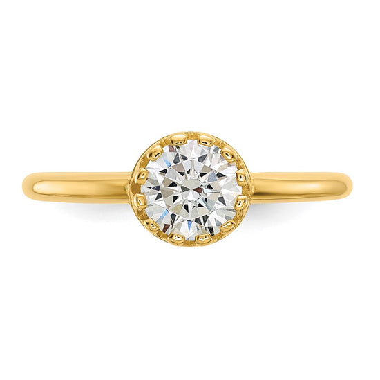 10k Tiara Collection Polished CZ Ring