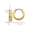Gold Diamond-cut Hinged Hoop Earrings