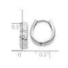 Gold Diamond-cut Hinged Hoop Earrings
