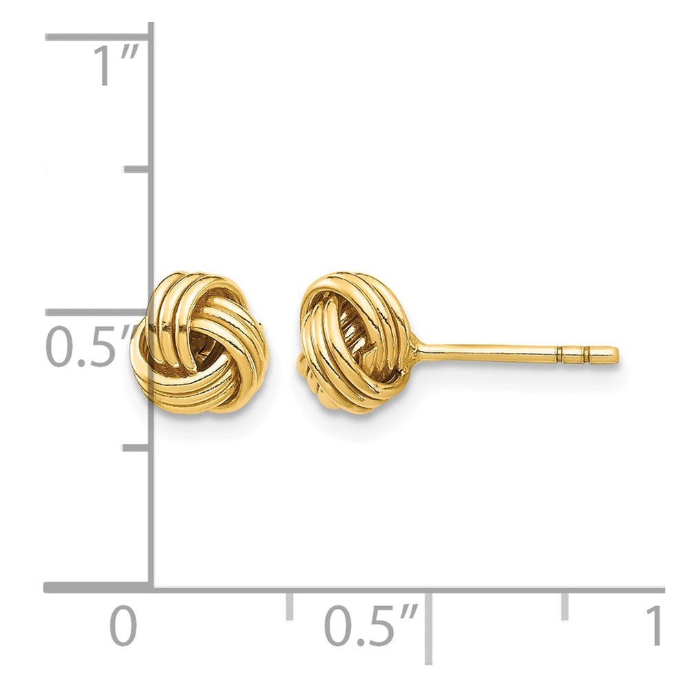 Gold Love Knot Post Earrings
