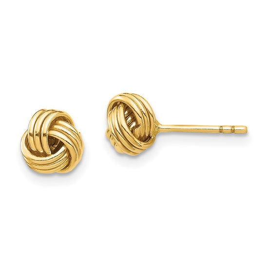 Gold Love Knot Post Earrings