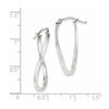 10k White Gold Small Twisted Earrings