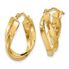 10k Twisted Hoop Earrings