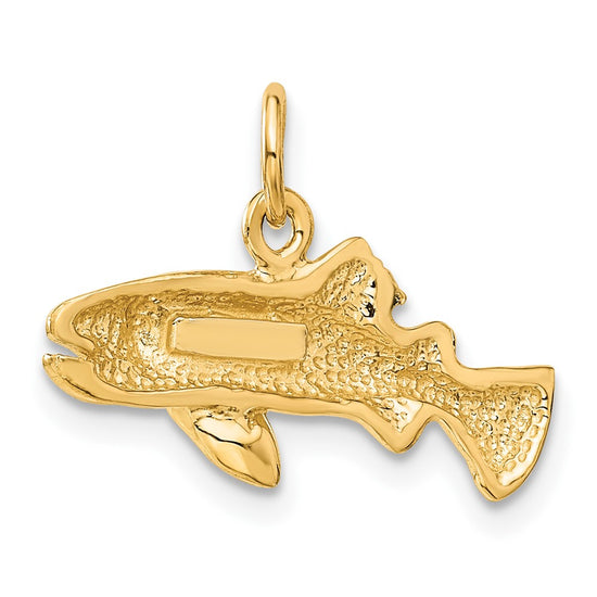 Gold Polished Fish Pendants