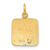 10k Satin & Diamond -cut Angel Charm