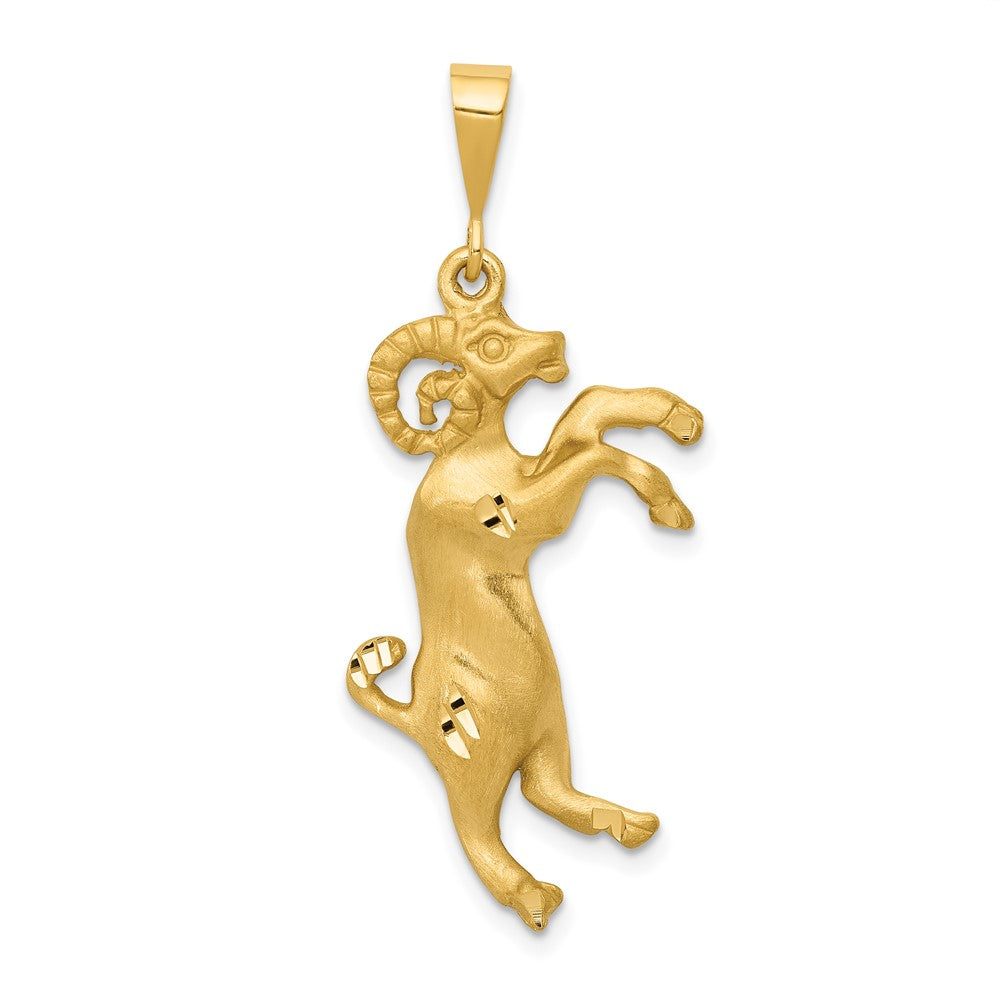 Gold Diamond-cut Zodiac Pendant